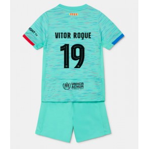 Barcelona Vitor Roque #19 Replika Babytøj Tredje sæt Børn 2023-24 Kortærmet (+ Korte bukser)